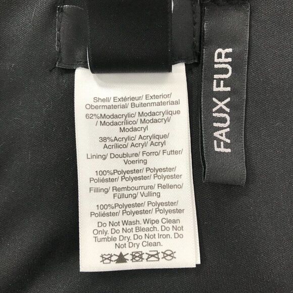 Vintage Y2K DKNY Black Classy Gothic Winter Faux Fur Collar Chunky Scarf / O/S - Picture 5 of 6